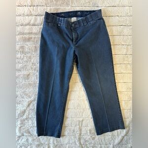 Lee Women's Dark Blue Straight-Leg Trouser Jeans Petite 16W